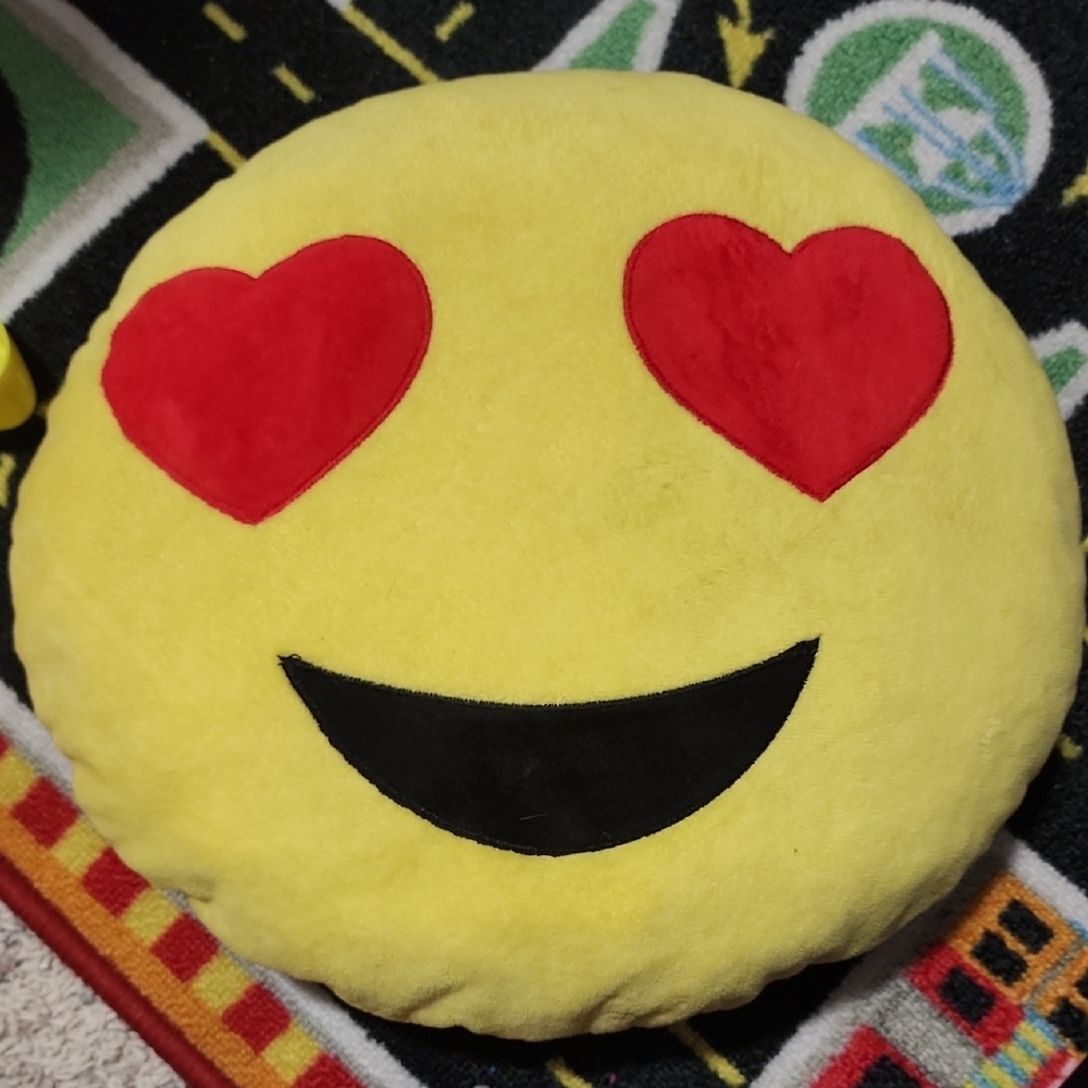 Heart Eyes Emoji Pillow